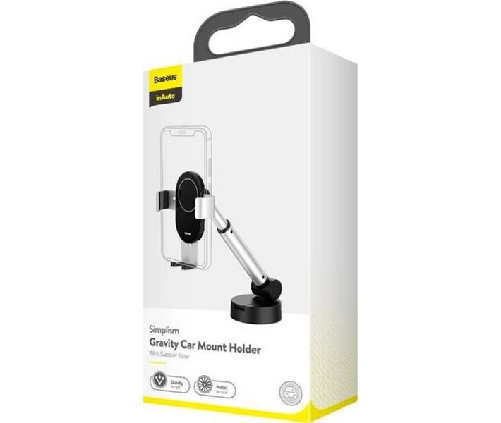 Автомобильный держатель Baseus Simplism Gravity Car Mount Holder black онлайн