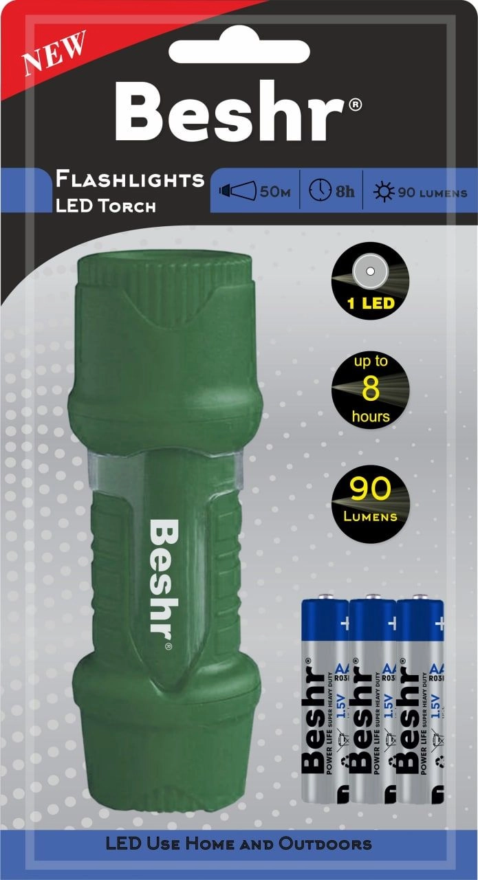 Фонарь Beshr FLASHLIGHT LED TORCH HP7011-3R03PBP (КРАСНЫЙ, ЗЕЛЕНЫЙ) недорого