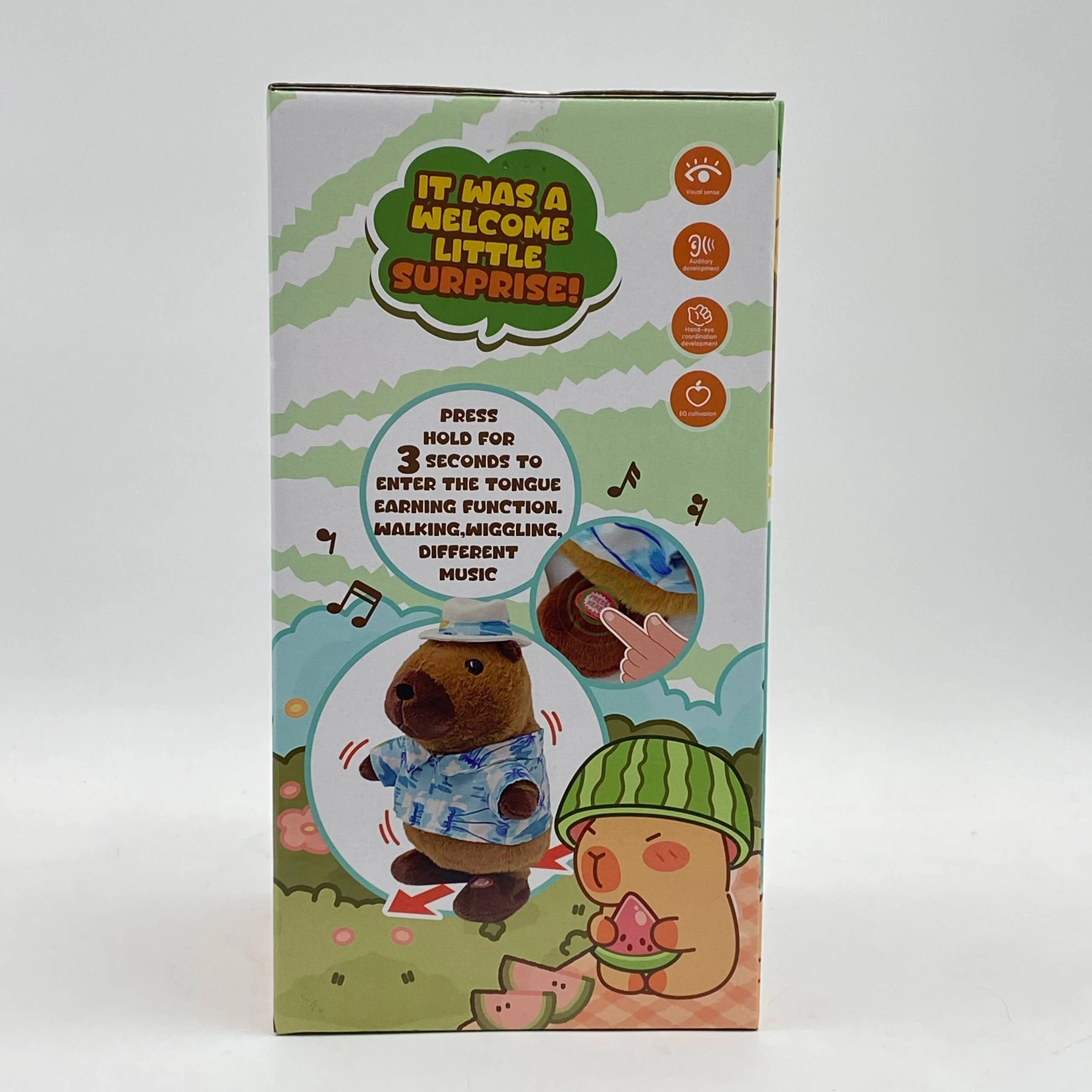 Plush Toys CapyBara intreaktiv musiqali yumshoq o'yinchoq (ko&lsquo;zoynak bilan) arzon