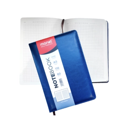 3 xil rangdagi qog&lsquo;oz tasmali bloknot, A5 format, katak, 116 bet 80gsm 2NB012 (1/80) sotib olish