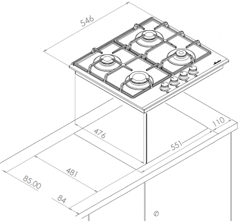 MONSHER MHG 61 BG oshxona plitasi paneli onlayn