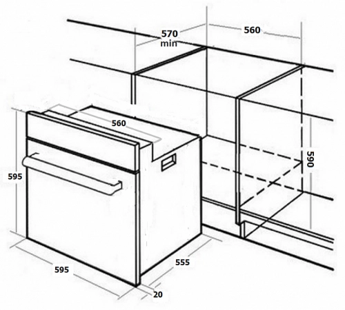 Встраиваемый духовой шкаф MONSHER MOER 6091 C онлайн
