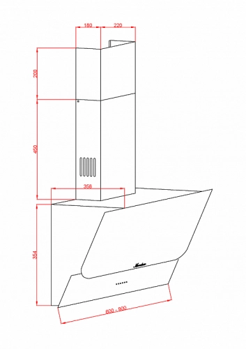 Вытяжка MONSHER TOWN S 60 B онлайн