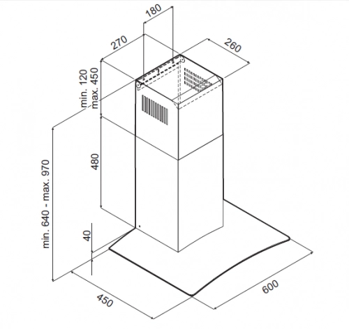 Вытяжка MONSHER FLY 60 X онлайн