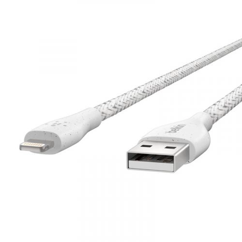Belkin DuraTek Plus Lightning to USB-A Cable with Strap 1,2m White, Black (F8J236bt04) kabeli onlayn