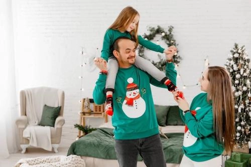 Свитшот Ertex "Снеговик" Зеленый (S-XXL) онлайн