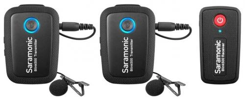 Беспроводная микрофонная система Saramonic Blink500 B2, TX+TX+RX для DSLR в Узбекистане