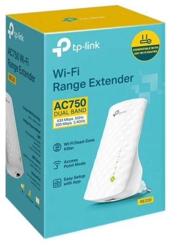 Wi-Fi усилитель сигнала (репитер) TP-LINK RE220 онлайн