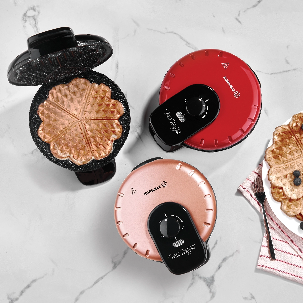 Вафельница Korkmaz Mia красный (A319-04) онлайн