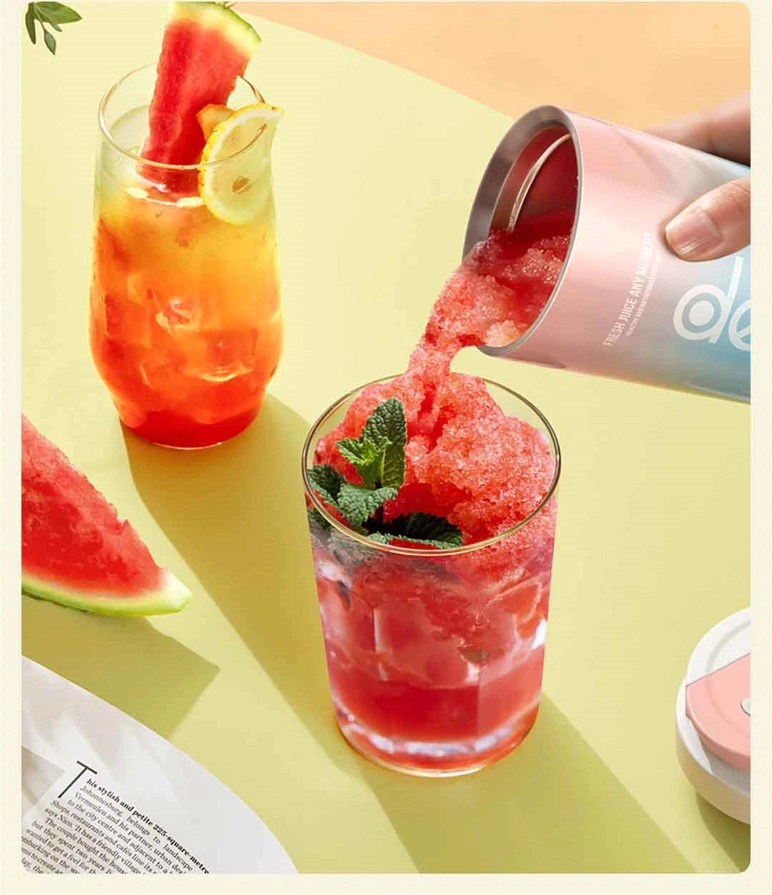 Фитнес-блендер Xiaomi Deerma Insulation Juice Cup Розовый Синий онлайн