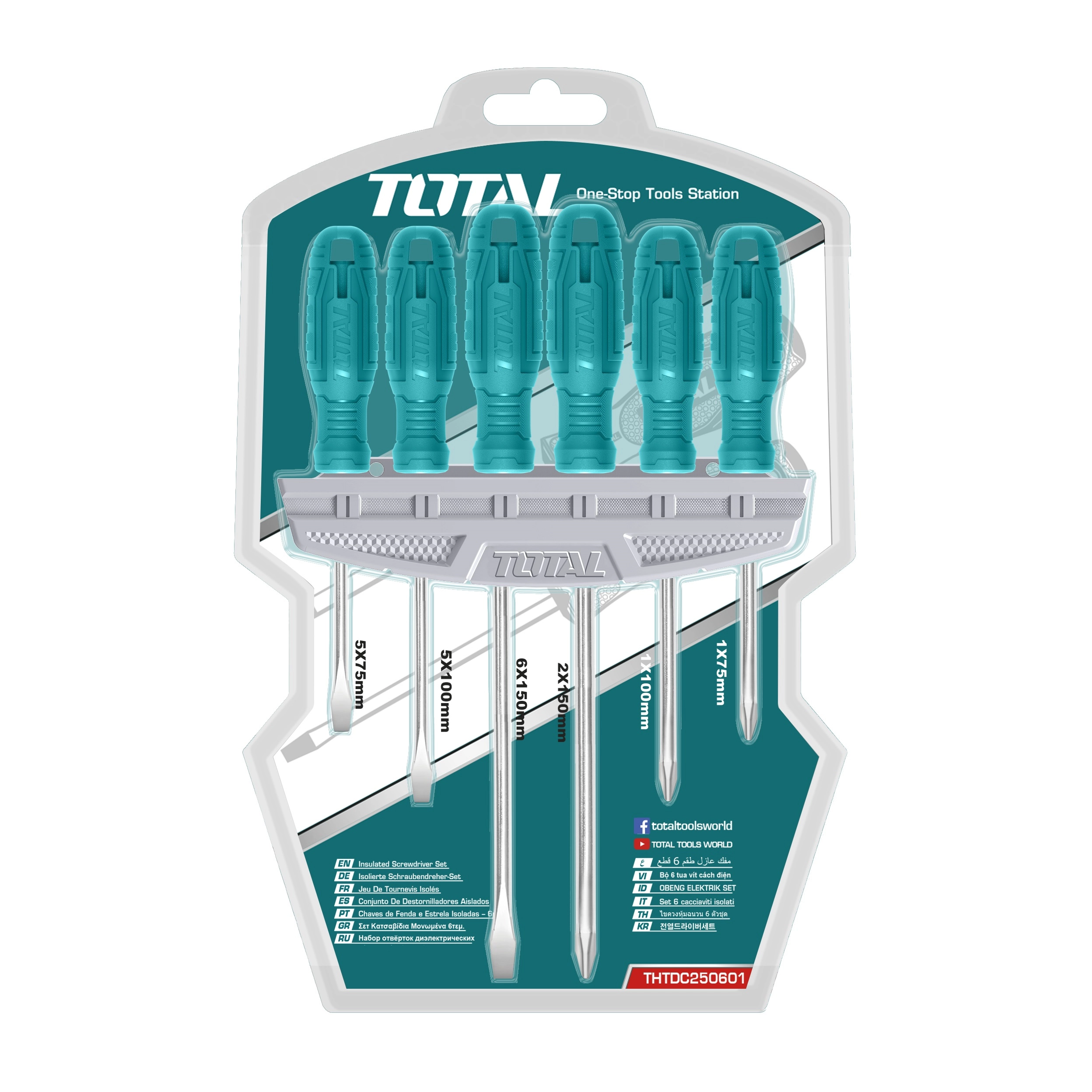 Набор ударных отверток TOTAL THGSS35061 (6 предметов) - фото №3 Набор ударных отверток TOTAL THGSS35061 (6 предметов) недорого