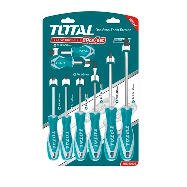 TOTAL THT250608 (8 dona) otvyortkalar to‘plami sotib olish