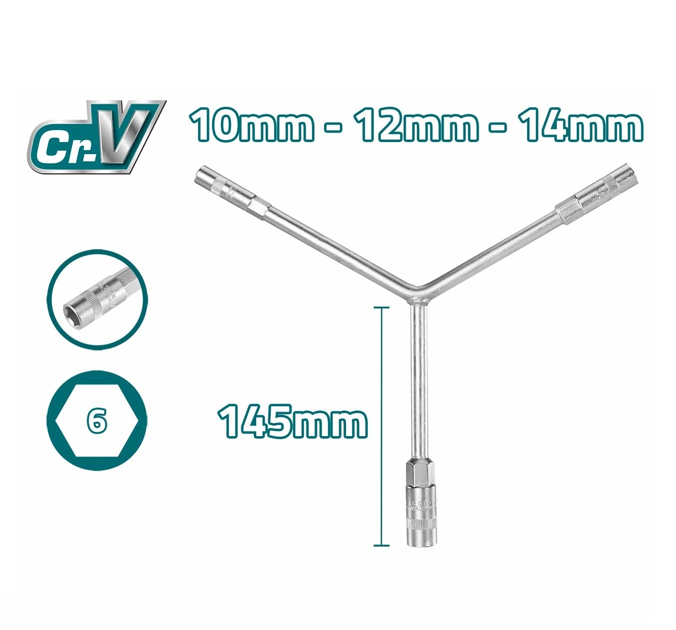 TOTAL THYSW101214 (10-12-14mm) Y-simon ko‘ndalang gayka kaliti sotib olish