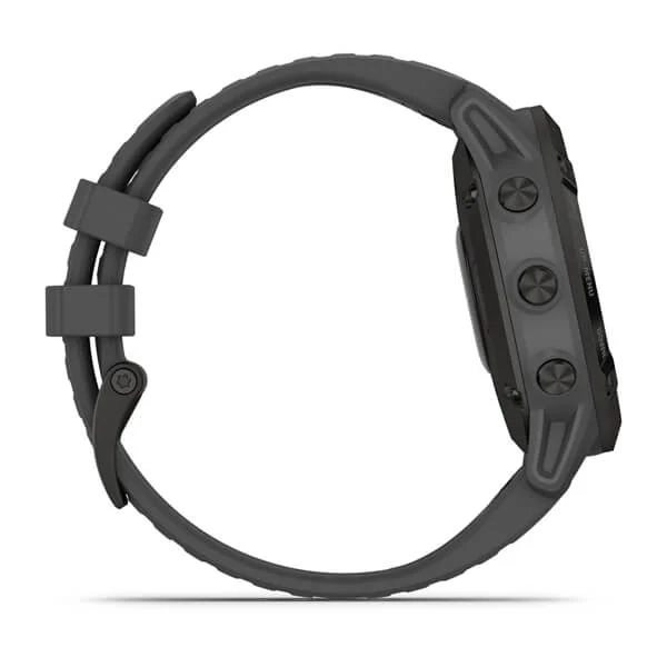Смарт часы Garmin FENIX 6 Pro Solar (черный с серым ремешком) онлайн