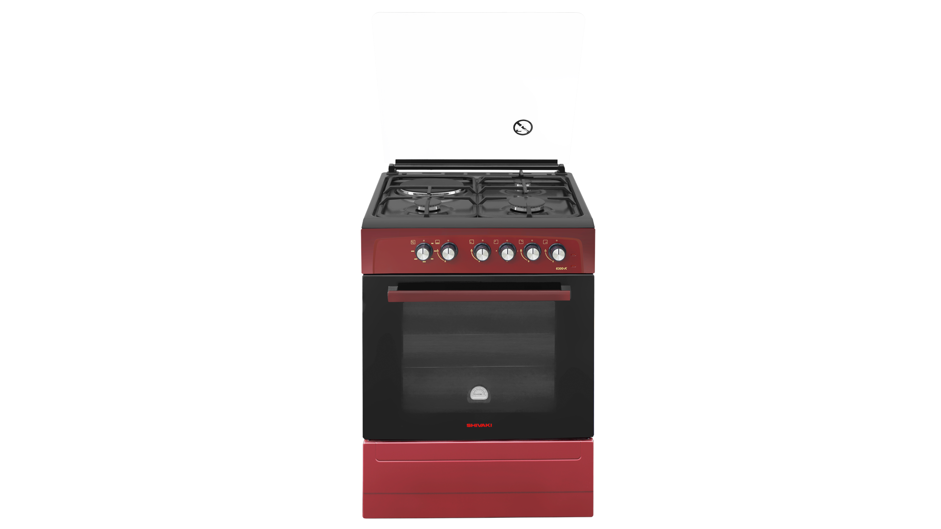 Shivaki 6300-K Burgundy elektr+gaz plitasi onlayn