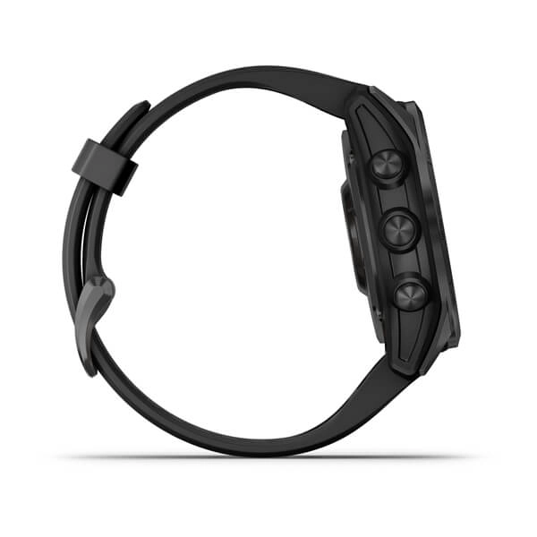 Garmin FENIX 7S Solar kulrang-qora rangli silikon tasmali smart-soati onlayn