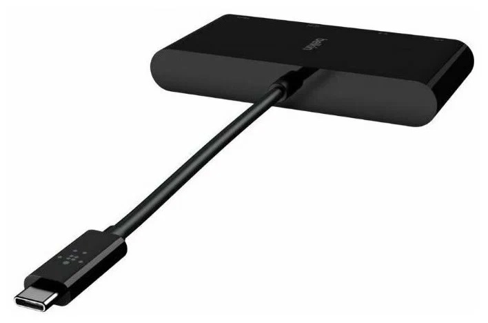 Переходник Belkin USB-C Multimedia Adapter (AVC005btBK) Gigabit Ethernet, USB-A 3.0, VGA, 4K HDMI (Black) онлайн