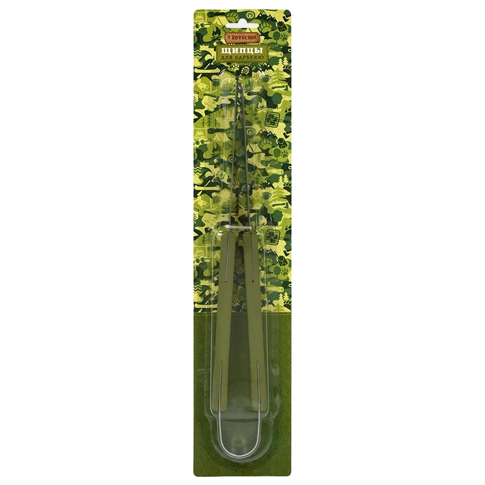 BoyScout qisqichi, 30 sm (gril, barbekyu uchun, zanglamas po‘latdan, yog‘och tutqichli, 39 sm) onlayn