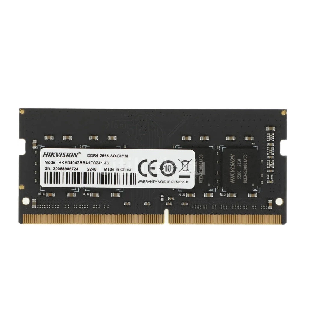 Оперативная память Hikvision 4 ГБ DDR4 2666 МГц SODIMM CL19 HKED4042BBA1D0ZA1/4G купить