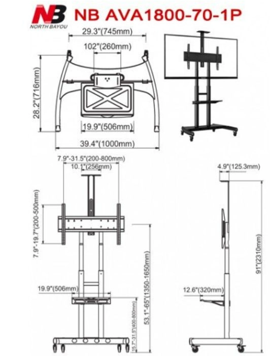 NB AVA 1800-70-1P televizor kronshteyni O'zbekistonda