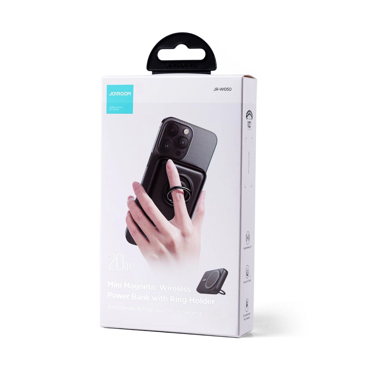 JOYROOM W050 10000 mAh 20W qora tashqi akkumulyatori arzon