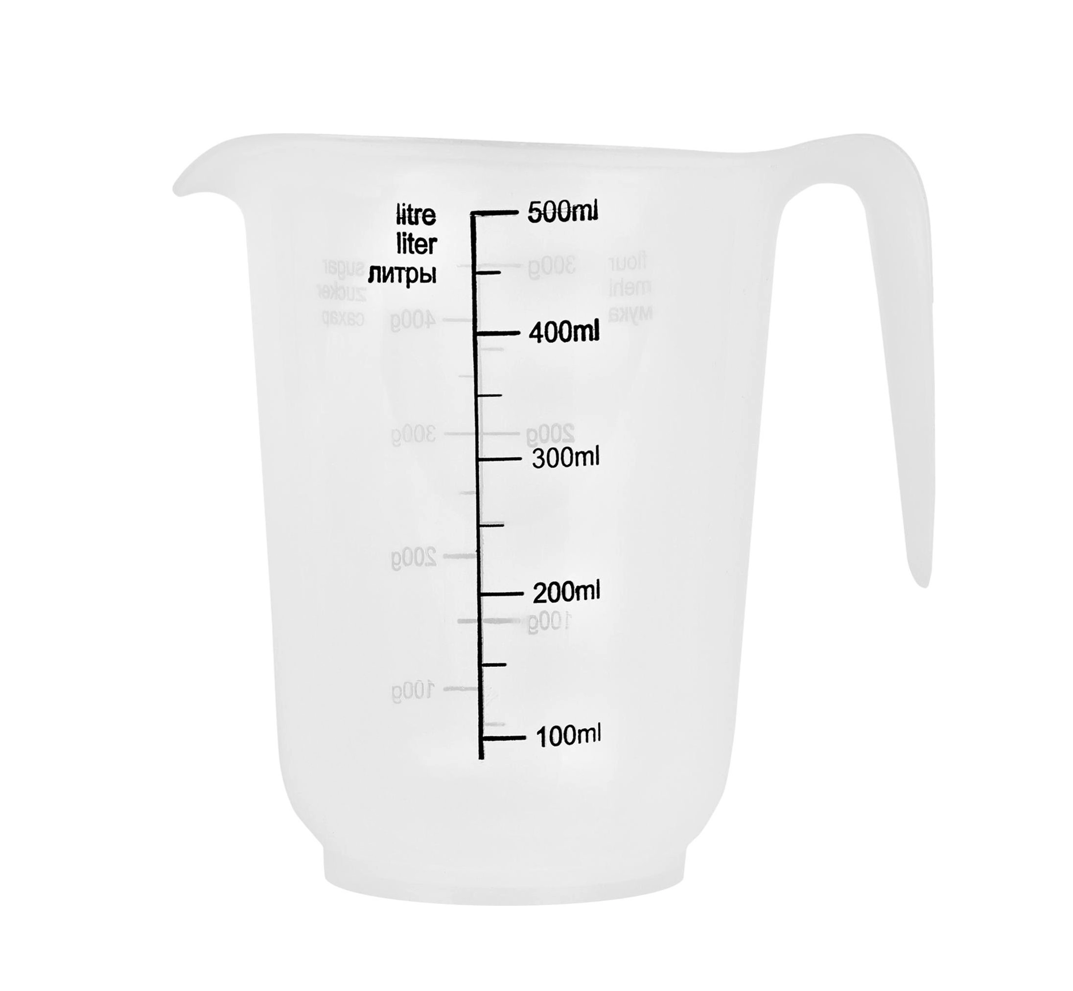 Кувшин мерный Plast Team, со шкалой, носиком и ручкой, 0,5л, 125х95х120 sotib olish