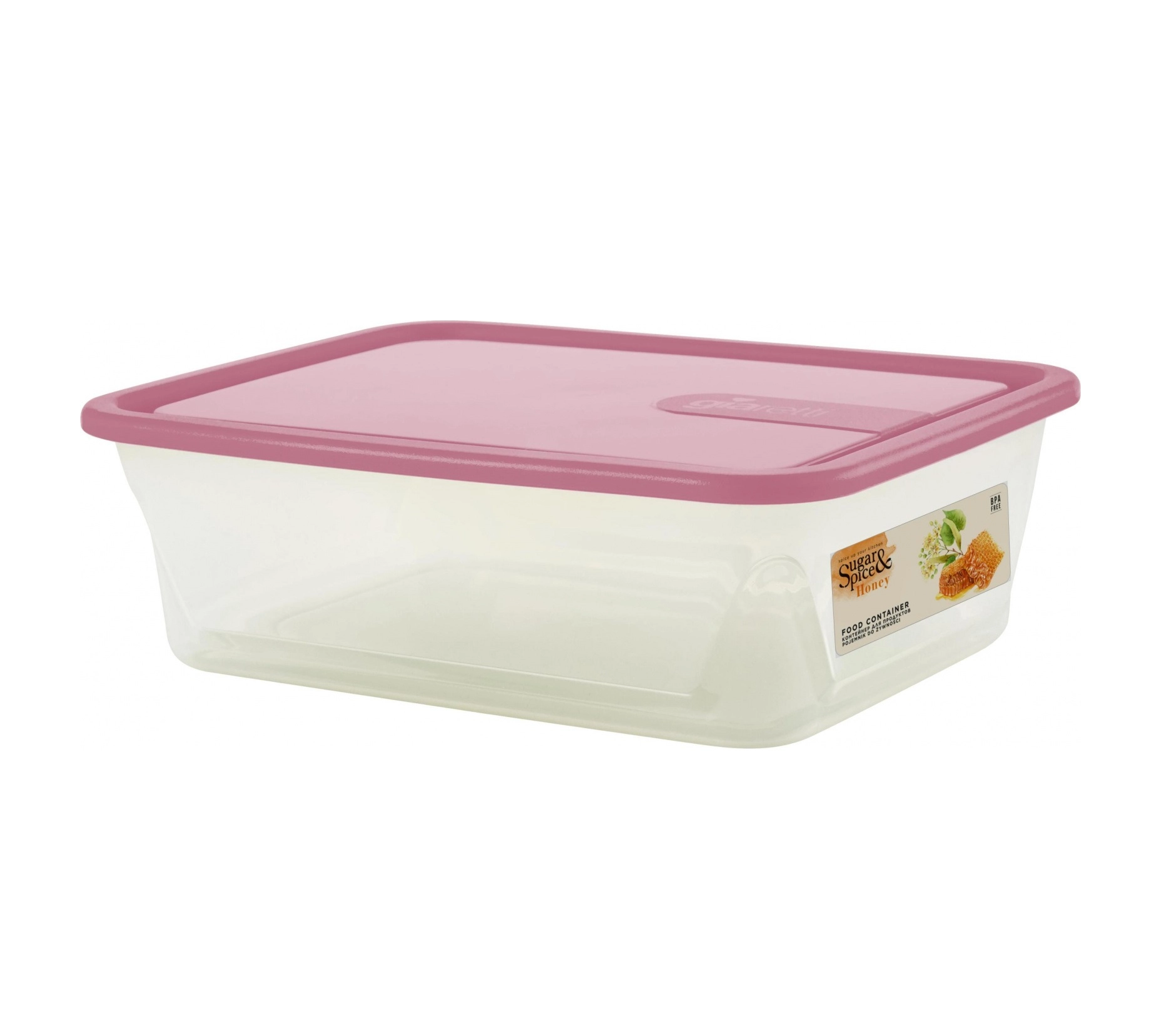Контейнер для продуктов Sugar&Spice Honey, с крышкой, 0,6л, прямоугольный брусника купить