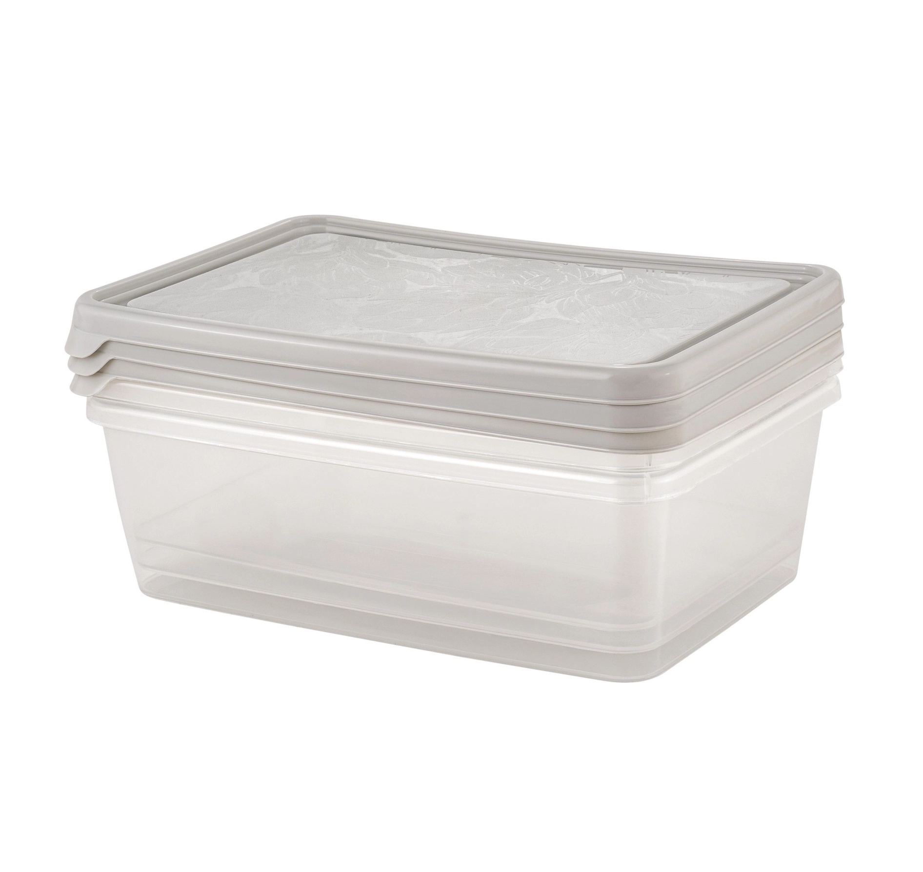 Набор контейнеров для продуктов Plast Team HELSINKI, для заморозки, 1,35л пепельный жемчуг купить