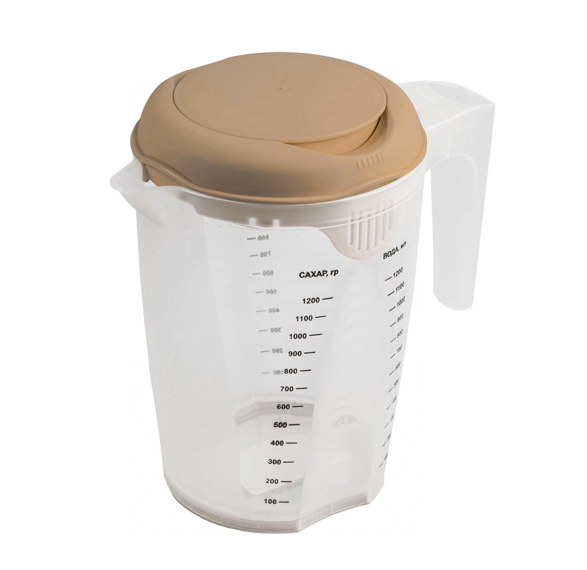 Емкость для блендера мерная Plast Team STOCKHOLM, с двойной крышкой, 1,5 л шоколадный мокко купить