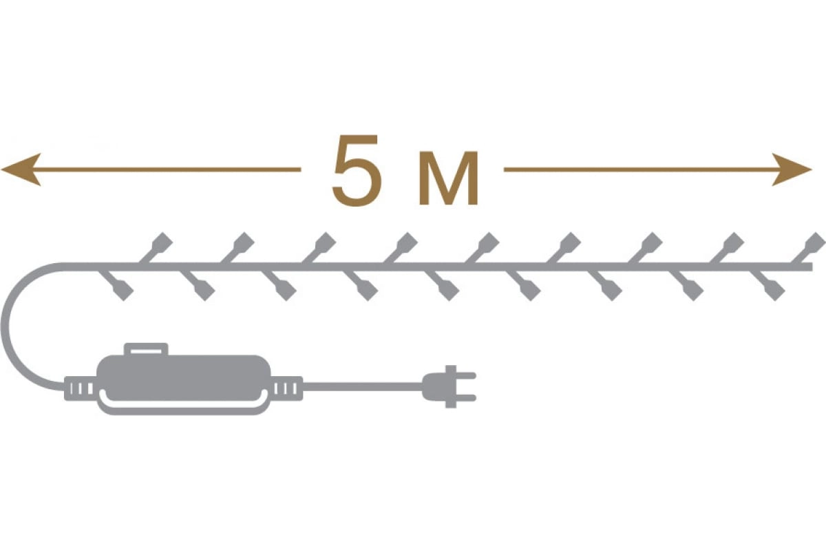 Гирлянда Vegas нить 50 разноцветных LED ламп контроллер 8 режимов онлайн