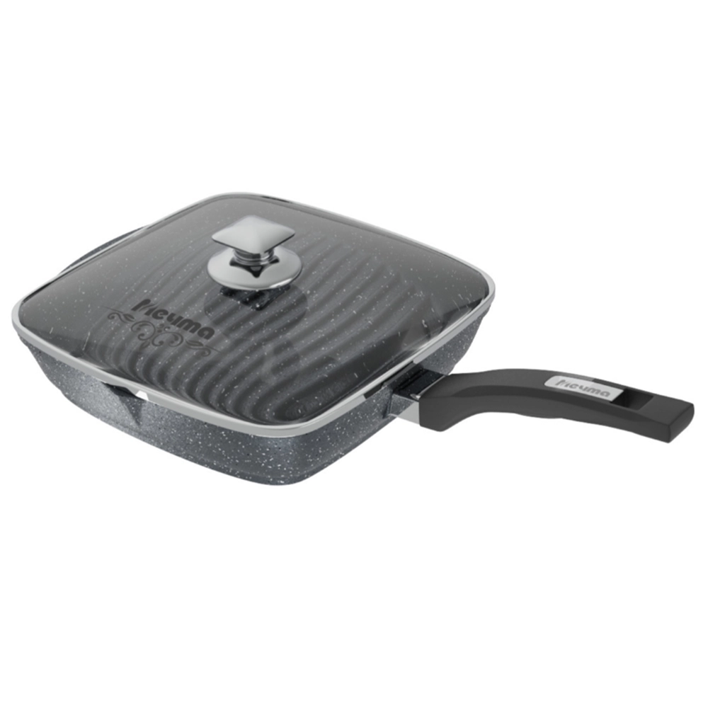 Olinmaydigan tutqichli va qopqog'i bilan kvadrat Toʻq koʻk Mechta tovasi (24sm) sotib olish