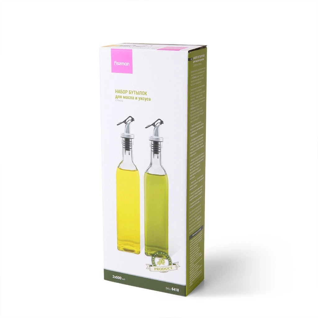 Набор бутылок для масла и уксуса Fissman 500 мл 6418 onlayn