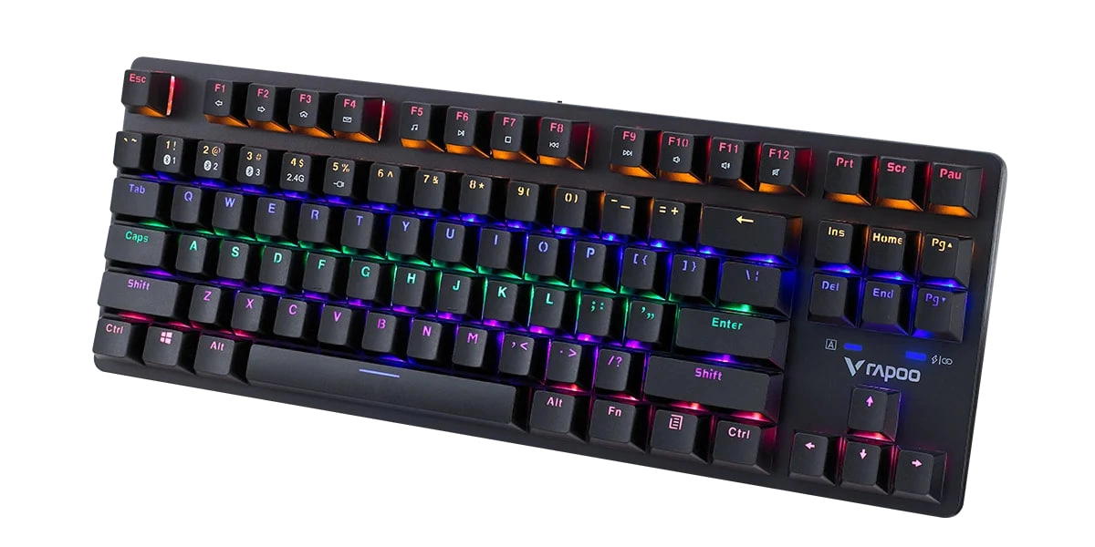 Rapoo V500PRO-87 Black USB klaviaturasi O'zbekistonda