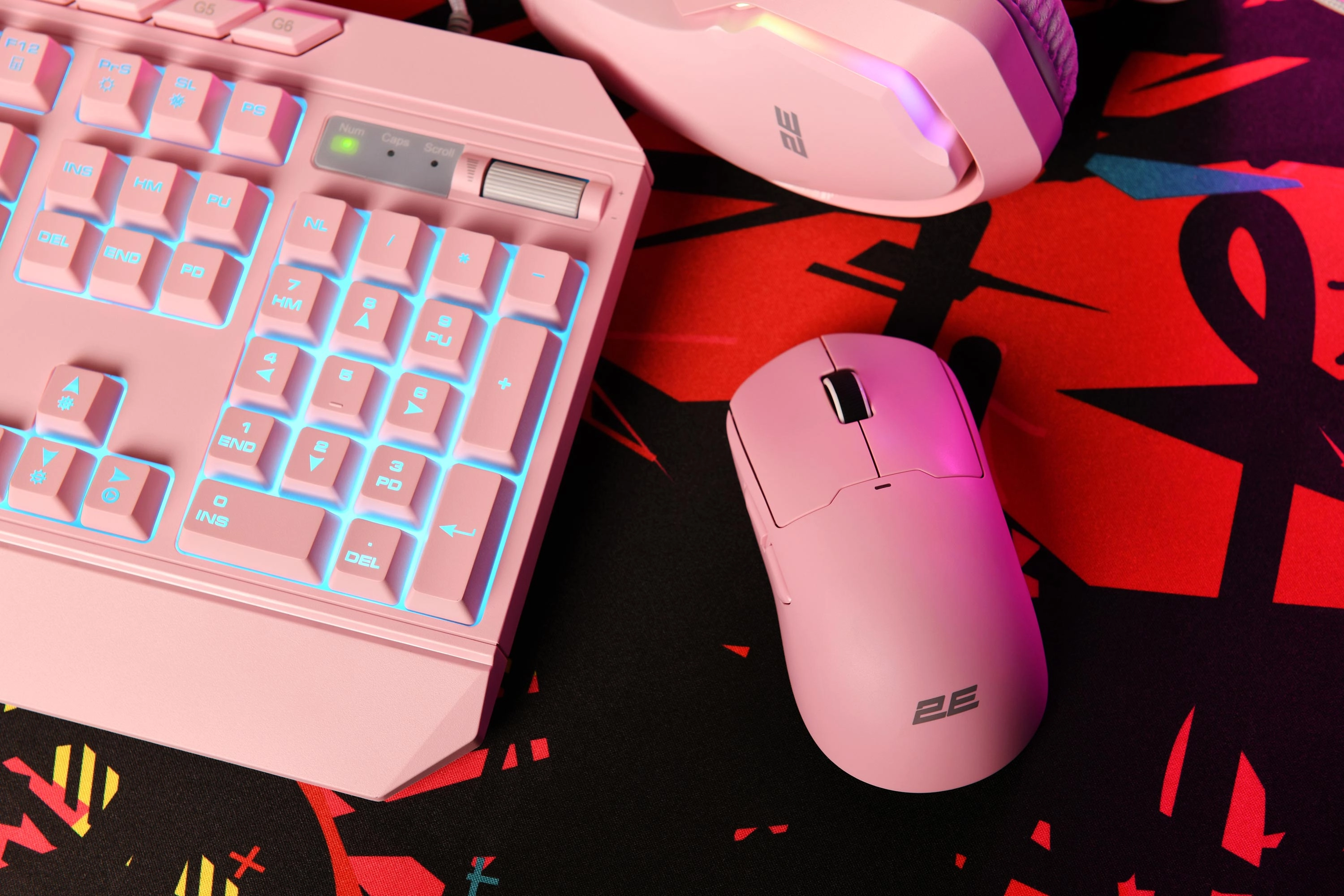 2E GAMING MG355 WL, RGB, USB-A/WL sichqonchasi pushti onlayn