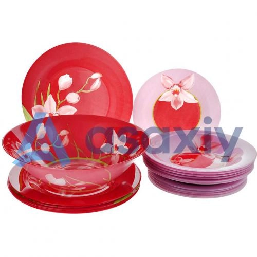 Столовый сервиз Luminarc Red orchid 46 предметов на 6 персон недорого