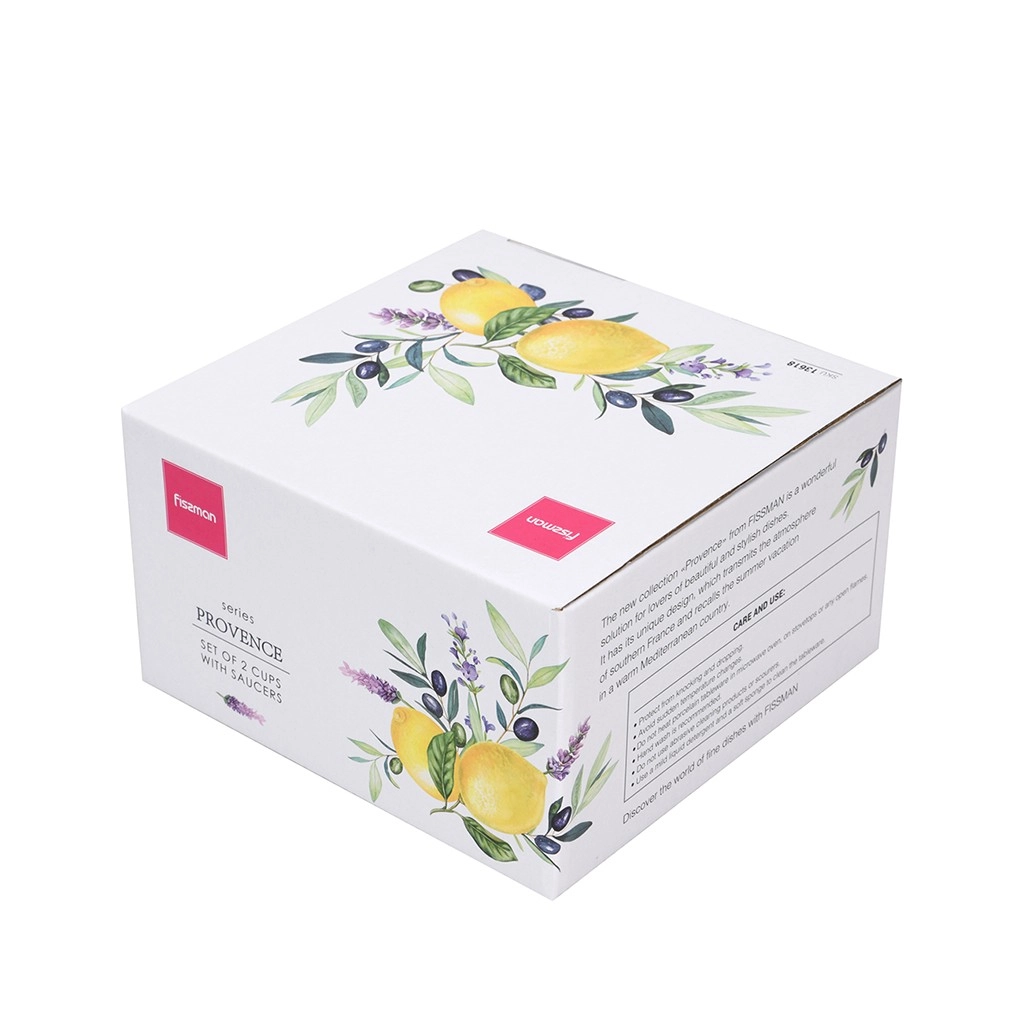 Fissman Provence to‘plami, 2 ta buyum (2 ta chashka 250 ml) (farfor) bo'lib to'lash