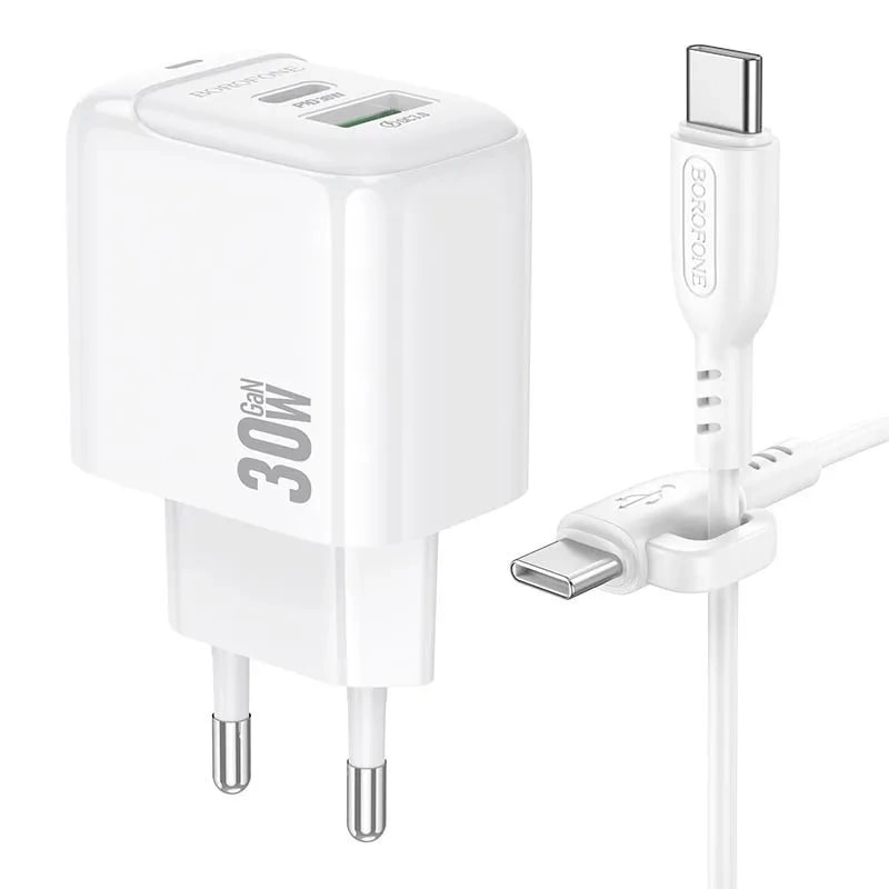 Borofone BAS45A Type-C/Type-C kabelli oq zaryadlash qurilmasi arzon