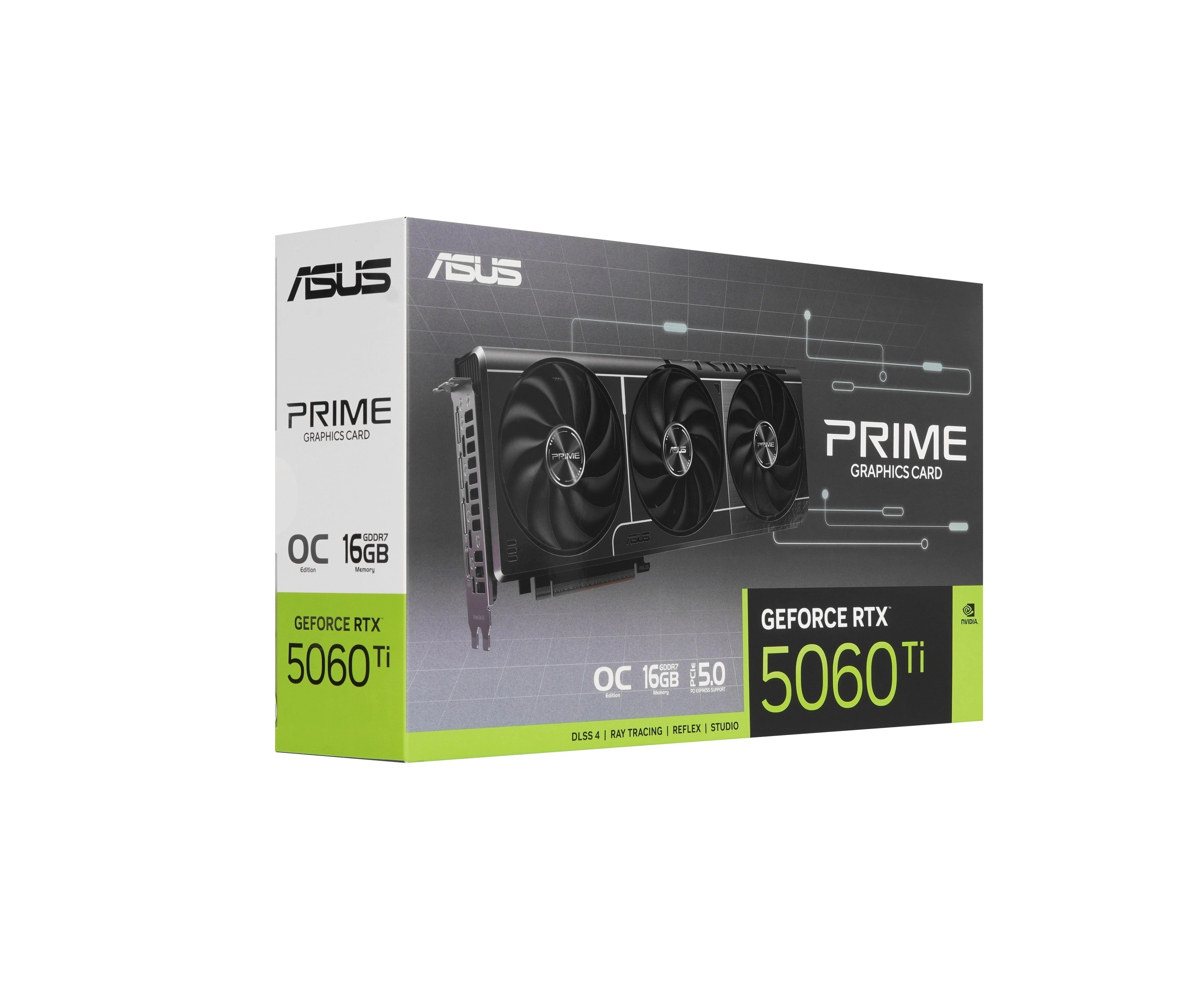 Videokarta ASUS Prime GeForce RTX 5060 Ti (16GB GDDR7 / 3 ta ventilyator) Black (PRIME-RTX5060TI-16G) sotib olish
