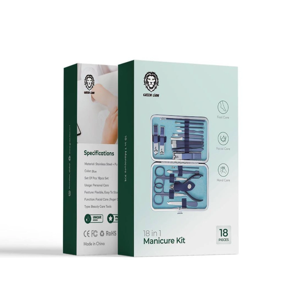 Green Lion 18 in 1 ko'k manikyur to'plami arzon