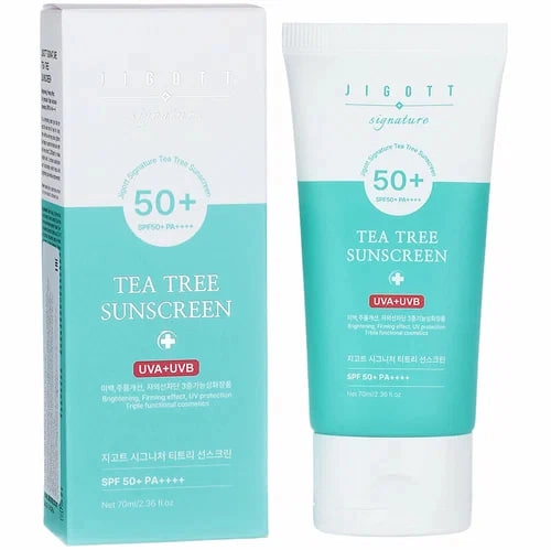Jigott Signature Tea Tree Sunscreen 70ml   quyoshdan saqlovchi krem O'zbekistonda
