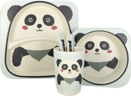 Bolalar uchun bambukdan ishlangan ECO idishlar to‘plami (5 buyumli) sotib olish