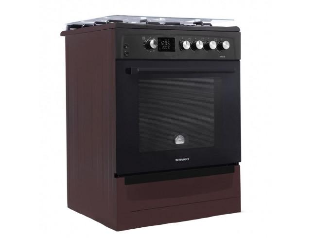 Shivaki 6403-E Jigarrang elektr+gaz plitasi sotib olish
