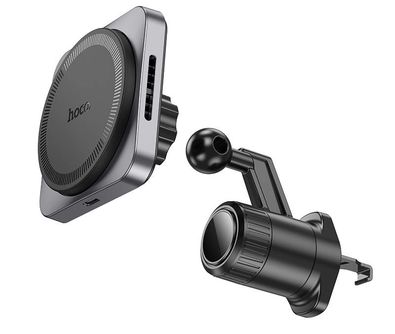 Hoco HW15 simsiz zaryadlovchi qora smartfon tutqichi O'zbekistonda