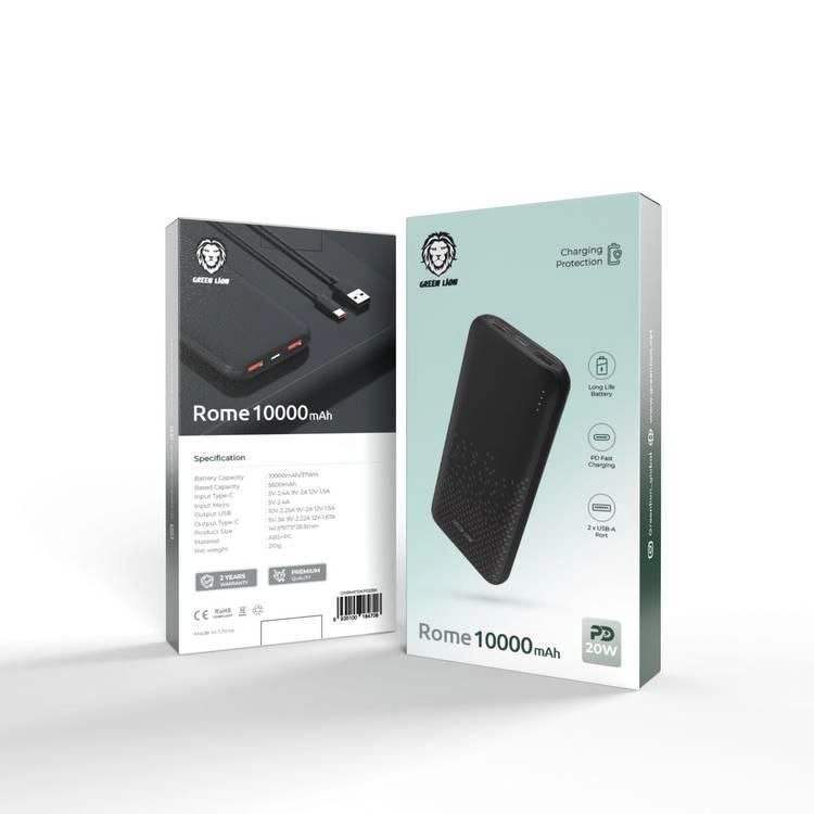 Внешний аккумулятор Green Lion Rome 10000mAh чёрный в Узбекистане