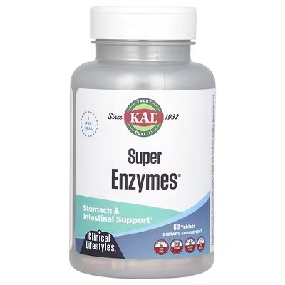 KAL, Super Enzymes, 60 Tablet (89308) sotib olish