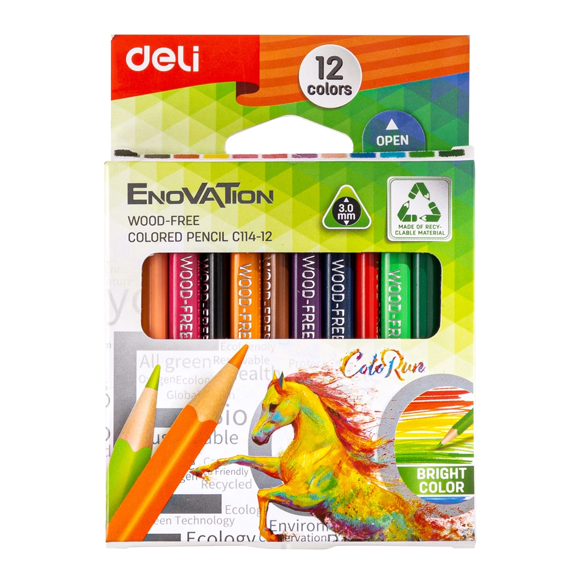 12 ta rangli Deli "Enovation" qalamlar sotib olish