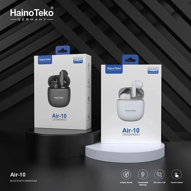 Haino Teko Air-10 qora simsiz naushnigi O'zbekistonda