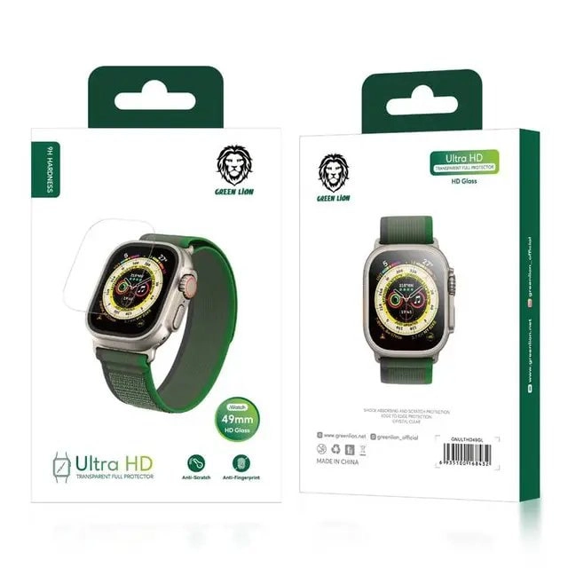 Green lion Ultra Pro/HD Glass/Watch 49 mm himoya g‘ilofi sotib olish