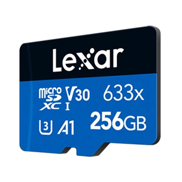 Lexar microSDHC Class 10 UHS Class 1 633x 256GB xotira kartasi arzon