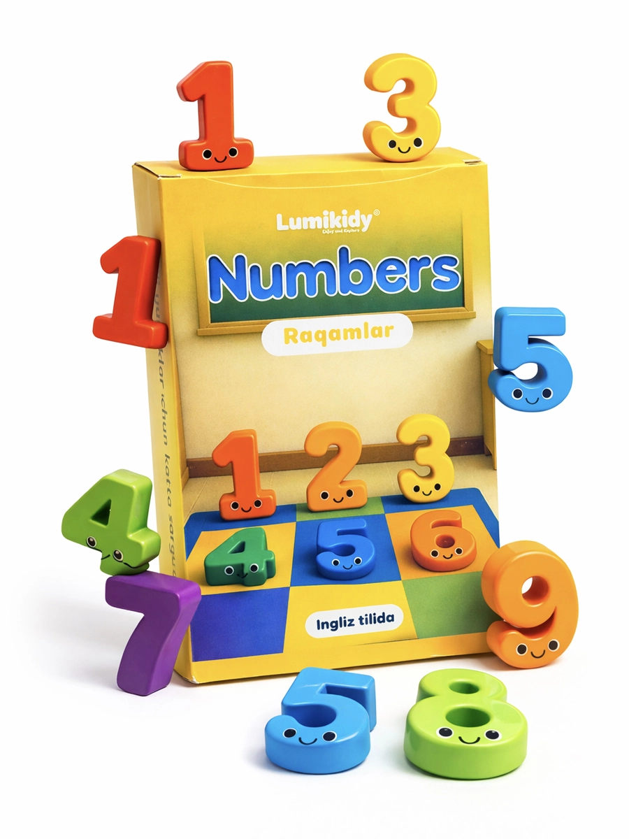 Bolalar rivojlanishi uchun kartochkalar: Raqamlar- Numbers (ingliz tilida) sotib olish